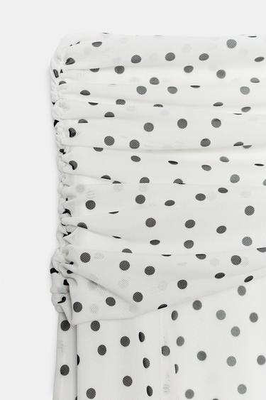 LONG DOTS SKIRT - Black / White by Zara - Image 8