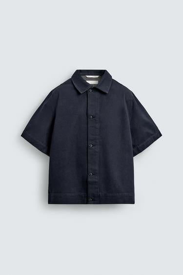 RELAXED FIT DENIM SHIRT - Blue by Zara