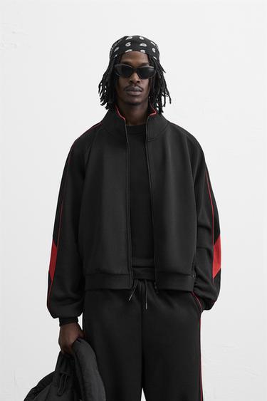 VESTE RÉTRO FOOTBALL - Noir de Zara - Image 1