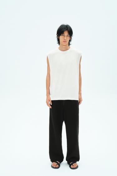 Zara BAGGY FIT 吊襠牛仔褲 - 黑色 - 圖片 0