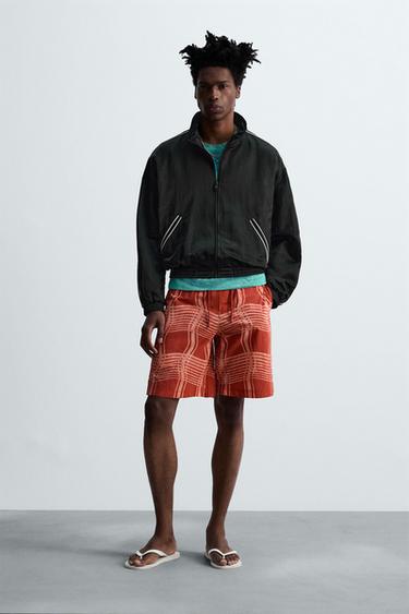 Zara EMBROIDERED BOMBER JACKET © OTIS KWAME KYE QUAICOE - Black