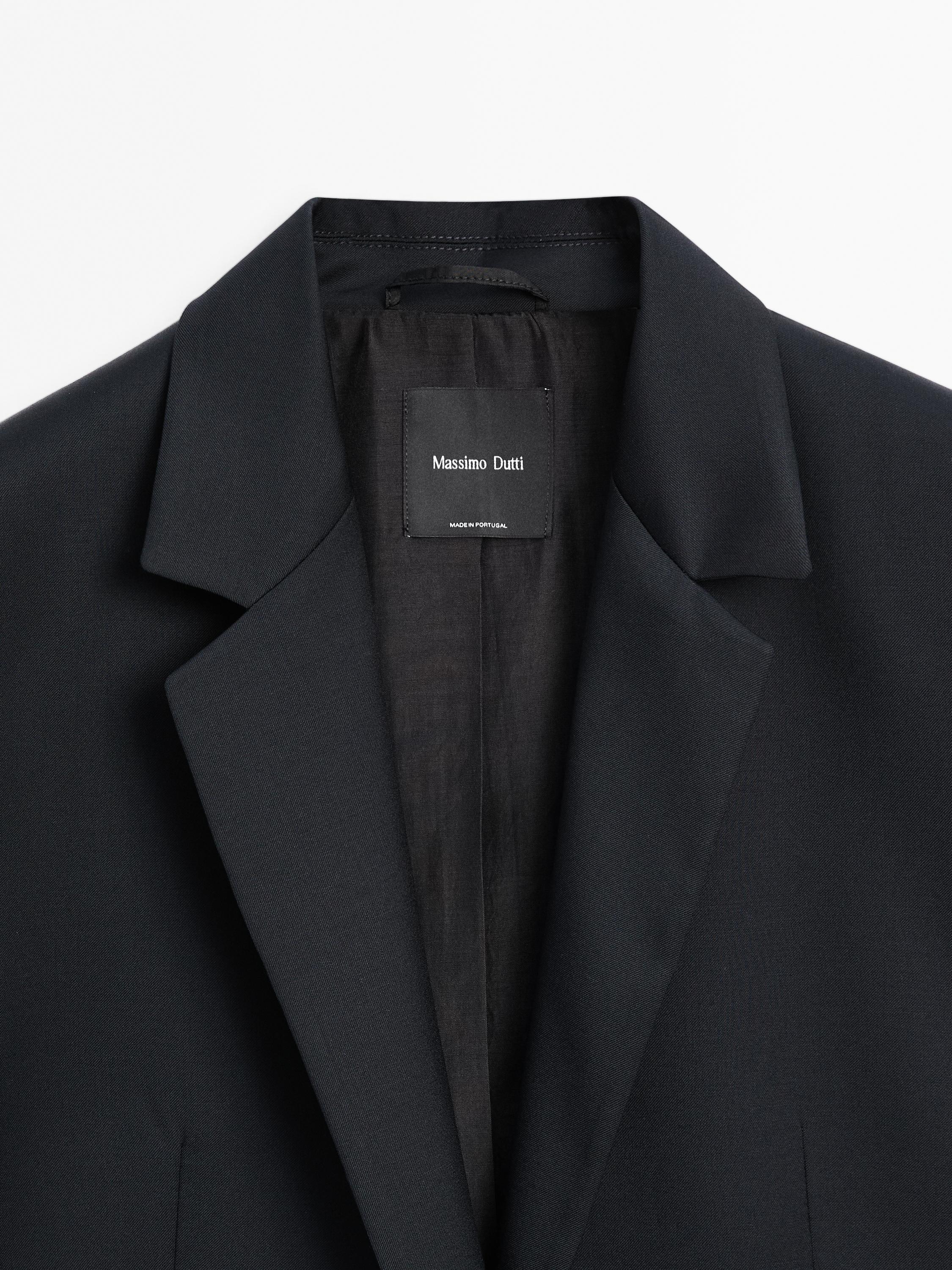 Blazer à deux boutons 100 % extra-fin