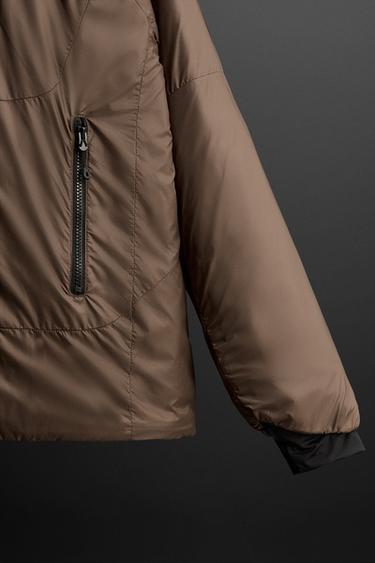 MID-LAYER PADDED JACKET - Dark tan by Zara - Image 9