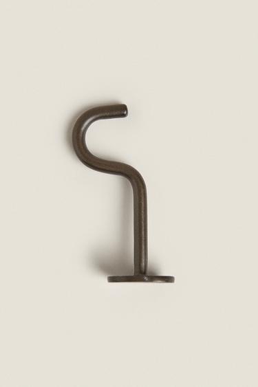 METALLIC CURTAIN POLE HOOK - Black by Zara