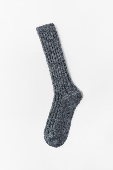 CALZINI ALTI A COSTINE - Grigio di Zara