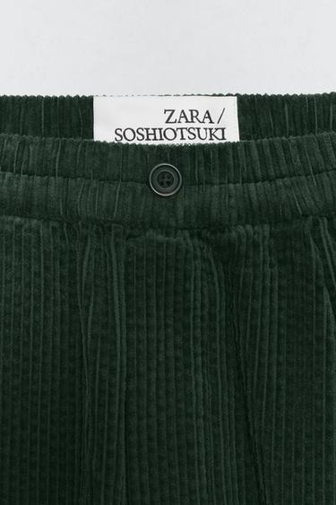 SHORT EN VELOURS CÔTELÉ SOSHIOTSUKI x ZARA - Vert de Zara - Image 5