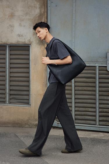 Zara 素面托特包 - 黑色