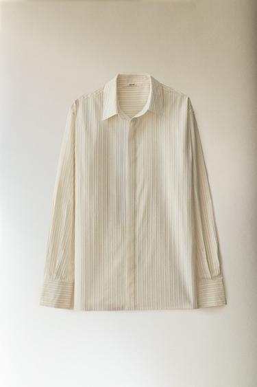 STRIPED SHIRT - Ecru by Zara - Image 5