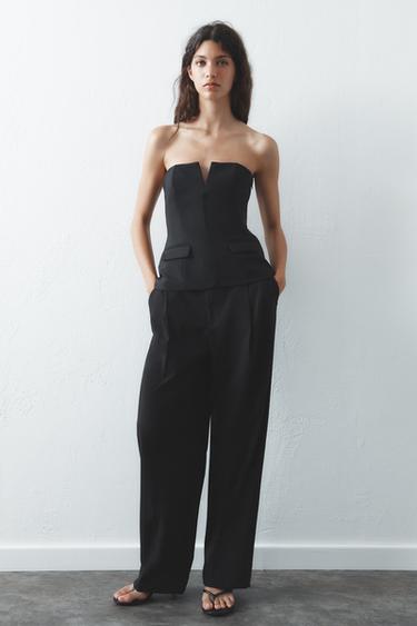 PLEATED TROUSERS - Black by Zara