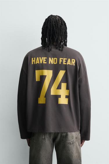 NUMBER PRINT T-SHIRT - Blue / Steel by Zara - Image 2