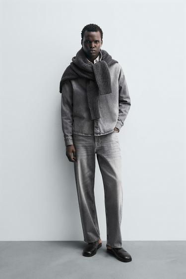WASHED DENIM SHIRT - Grey by Zara - Image 0