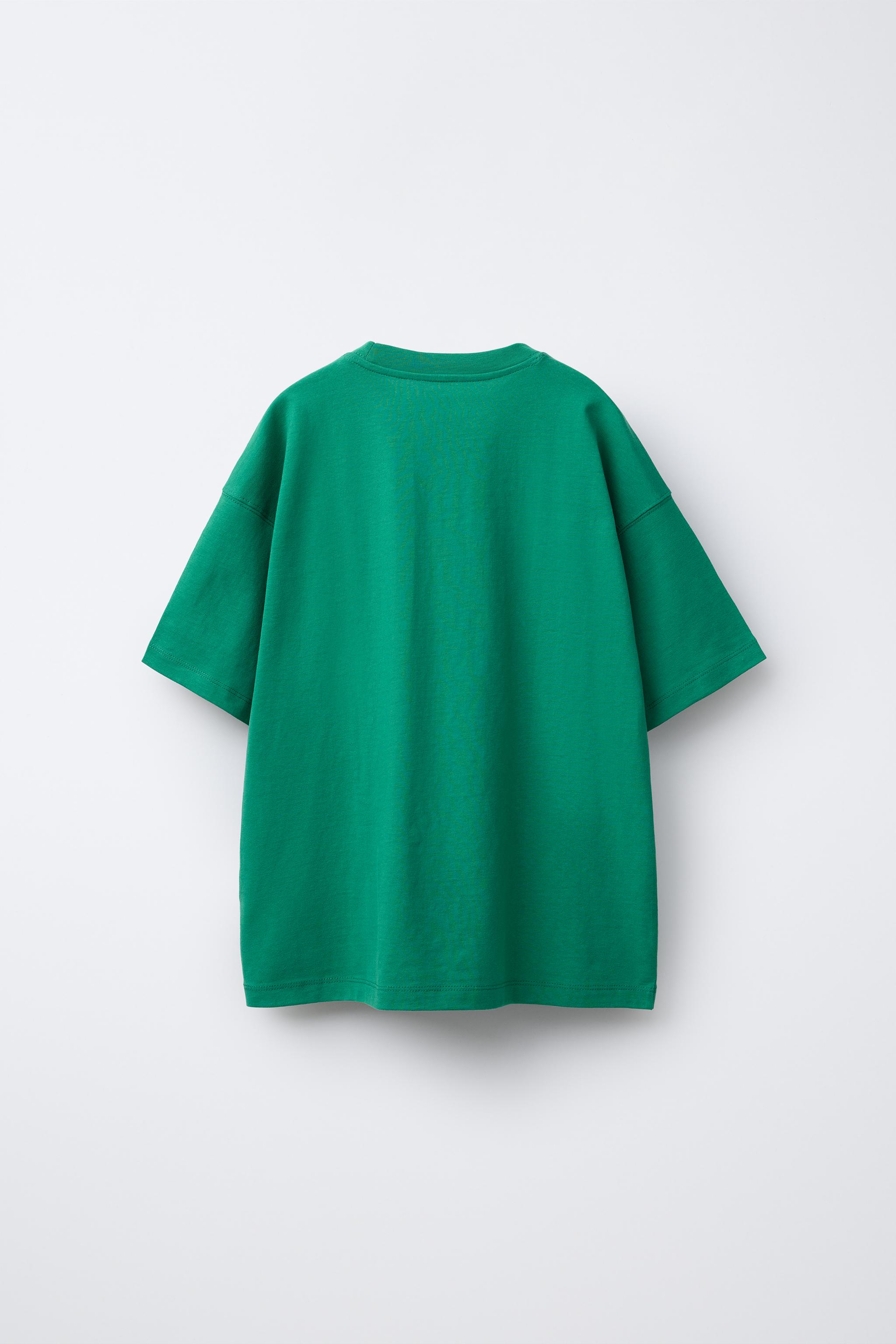 PRINTED T-SHIRT - Intense green | ZARA New Zealand