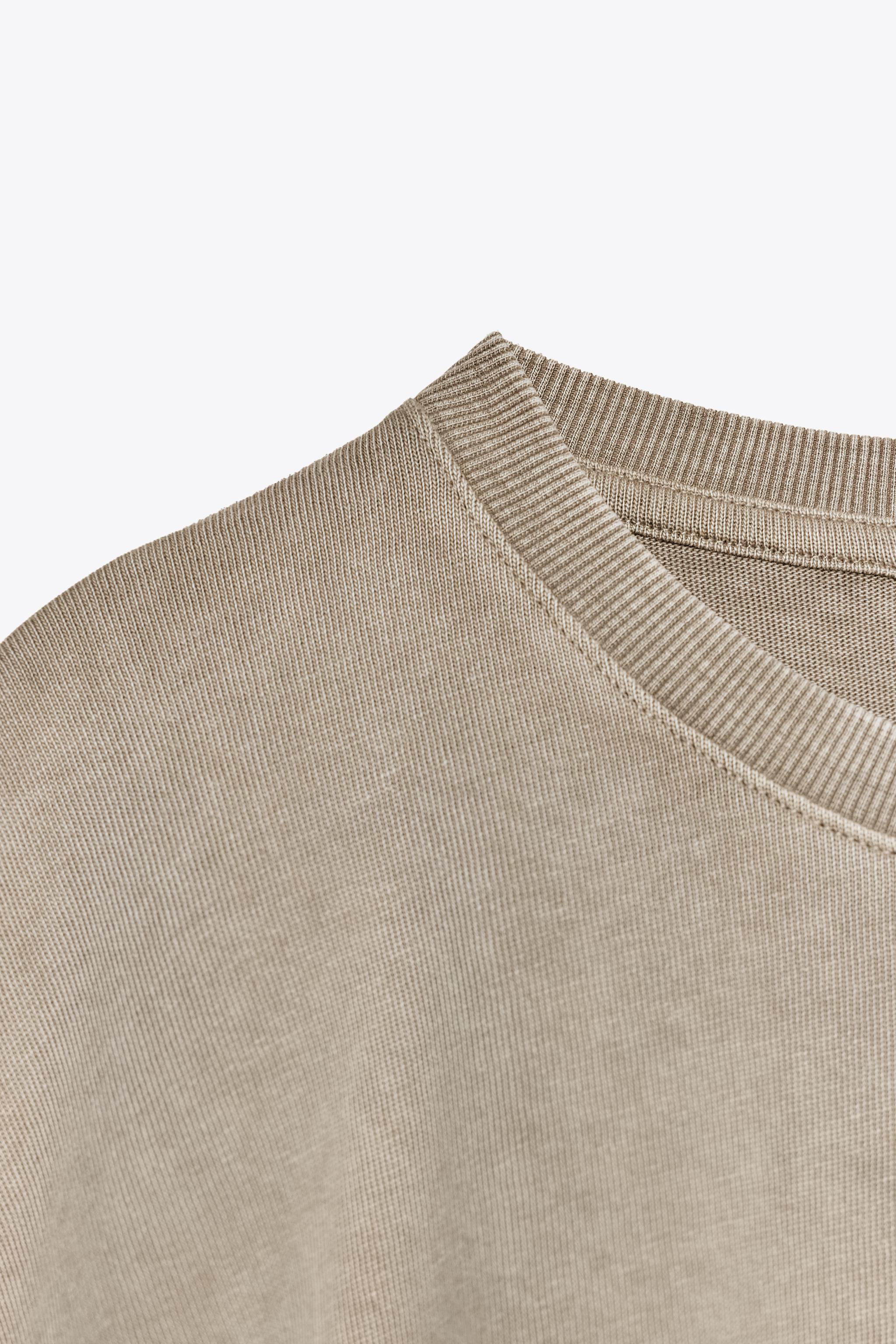 ウォッシュドケープスリーブTシャツ - ホワイト | ZARA Japan / 日本