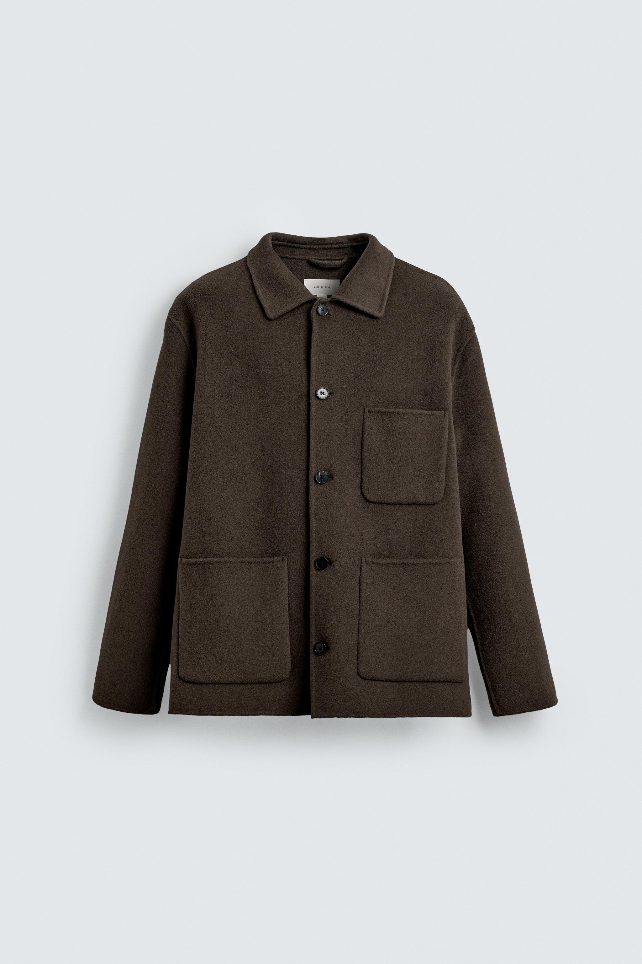 ウールポケットシャツジャケット - ネイビーブルー | ZARA Japan / 日本