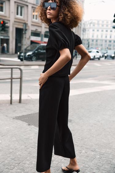 TOP À MANCHES BOUFFANTES - Noir de Zara - Image 3