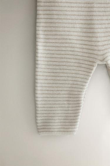 GRENOUILLÈRE ENFANT COTON ET SOIE - Beige clair de Zara - Image 4