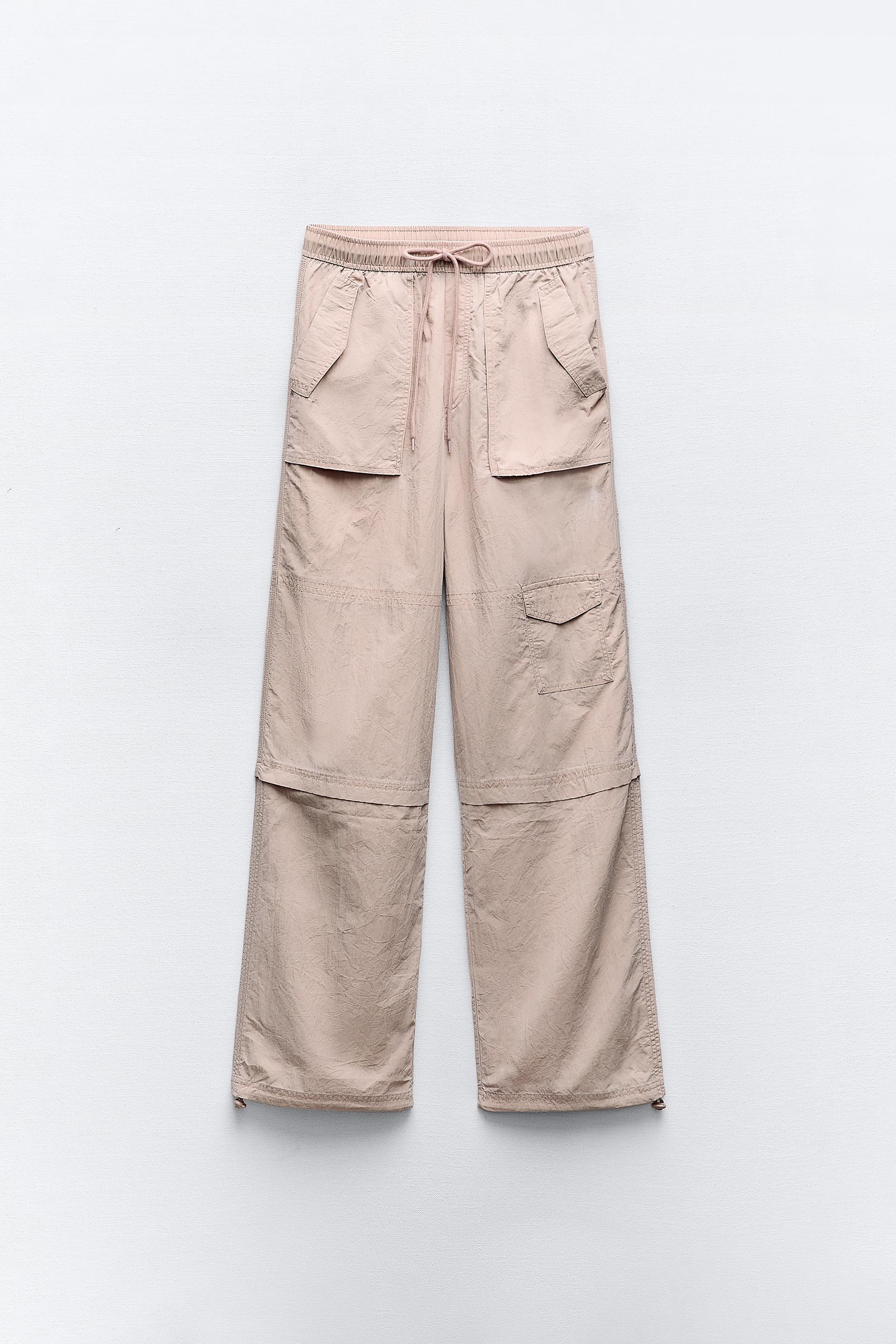 BNWT] ZARA Cargo Pants (Dusty Pink), Women's Fashion, Bottoms