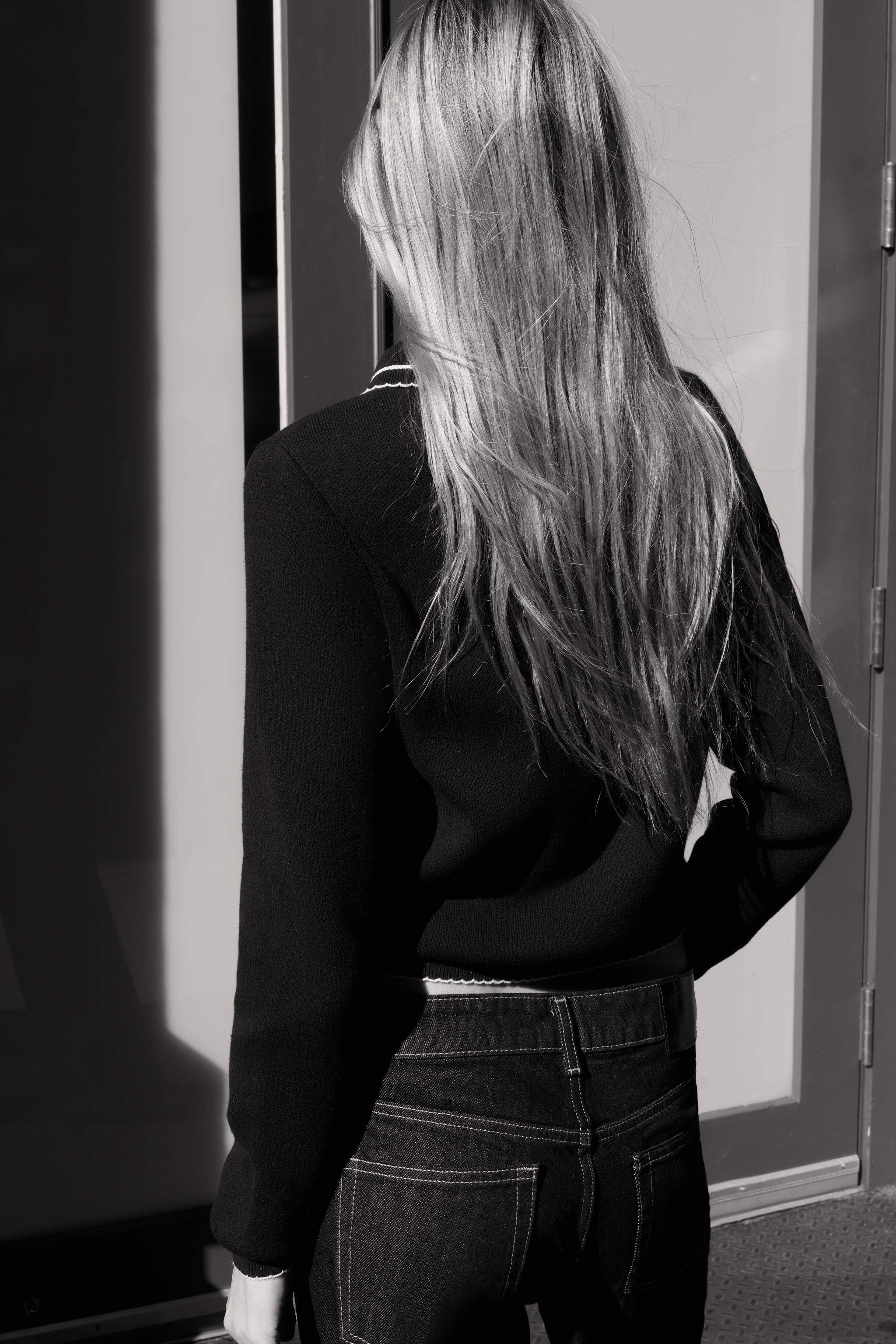 CONTRAST PIPING KNIT POLO SHIRT