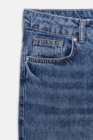 JEANS Z.09 DROIT TAILLE HAUTE CROISÉE COUPE LONGUE - Indigo de Zara - Image 8