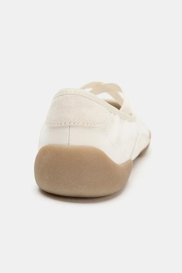 BALLERINES SPORT À BRIDES ÉLASTIQUES - Blanc écru de Zara - Image 4