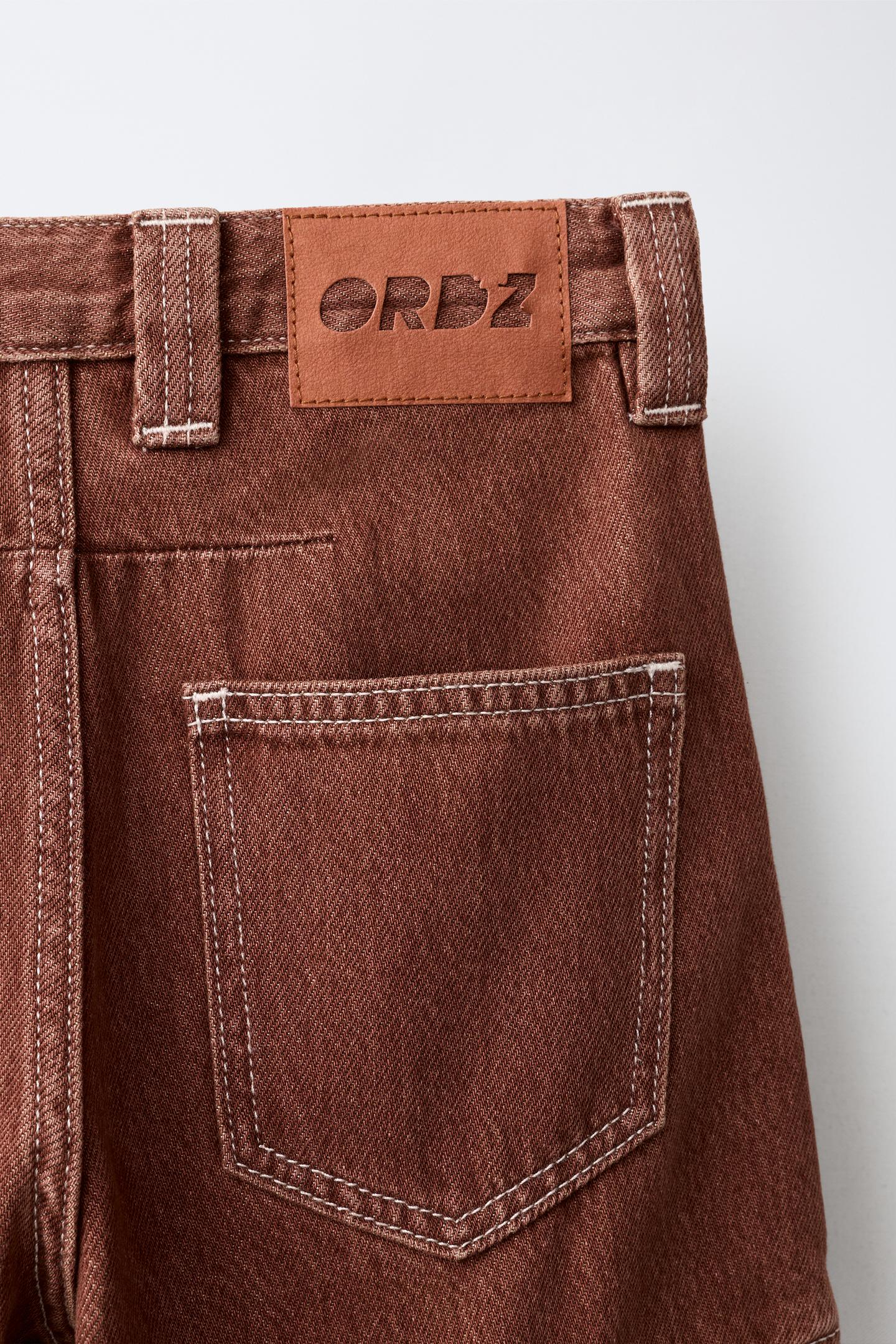 Детские джинсы Zara Baggy, цвет: Кирпичный — фото 5