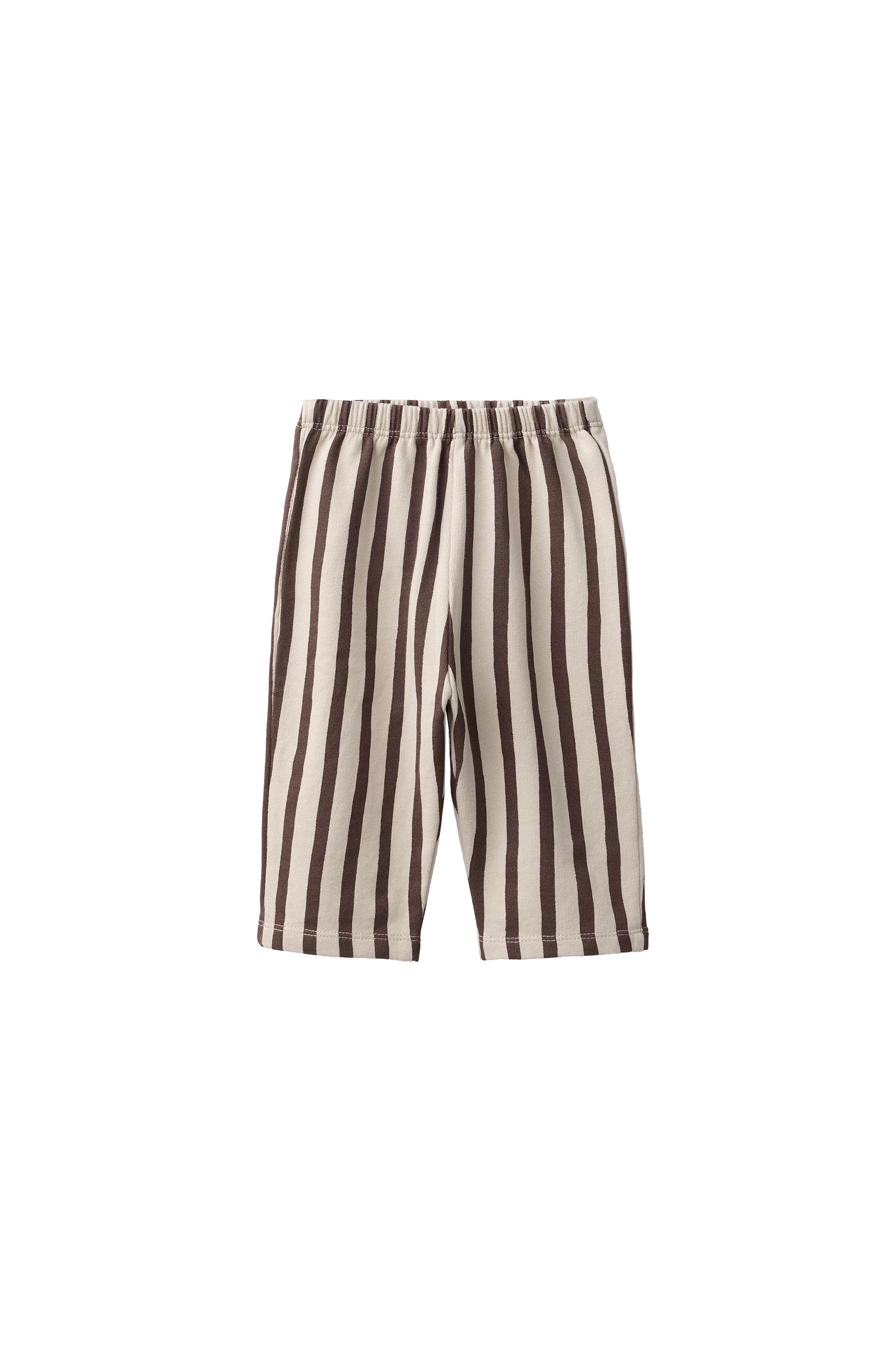 STRIPED PRINT PANTS - Brown | ZARA United States