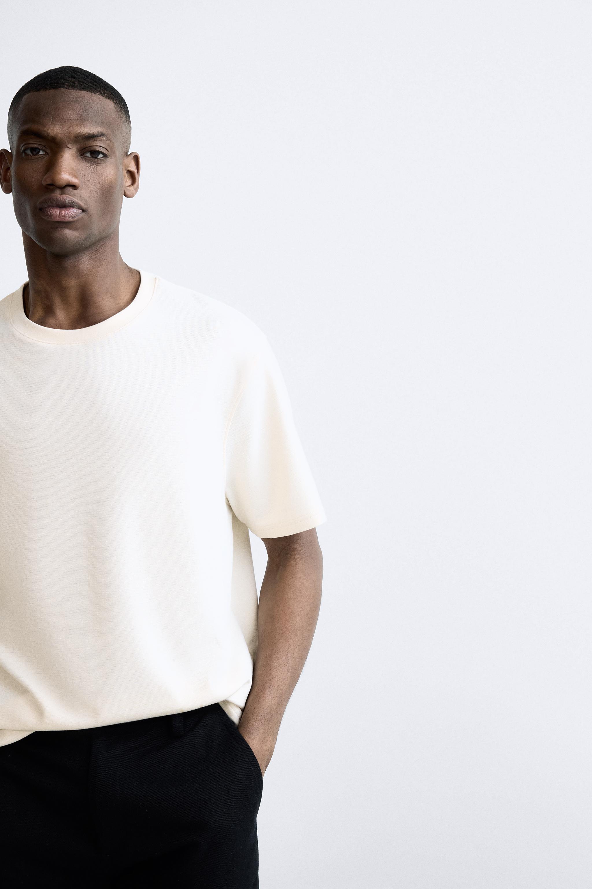 Zara crew shop neck t shirt