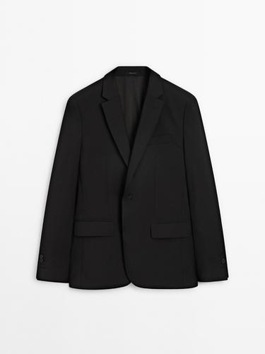 Zara 100% wool suit blazer - Black