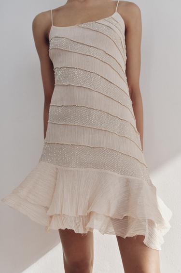 ROBE STYLE LINGERIE FANTAISIE - Rose clair de Zara - Image 4