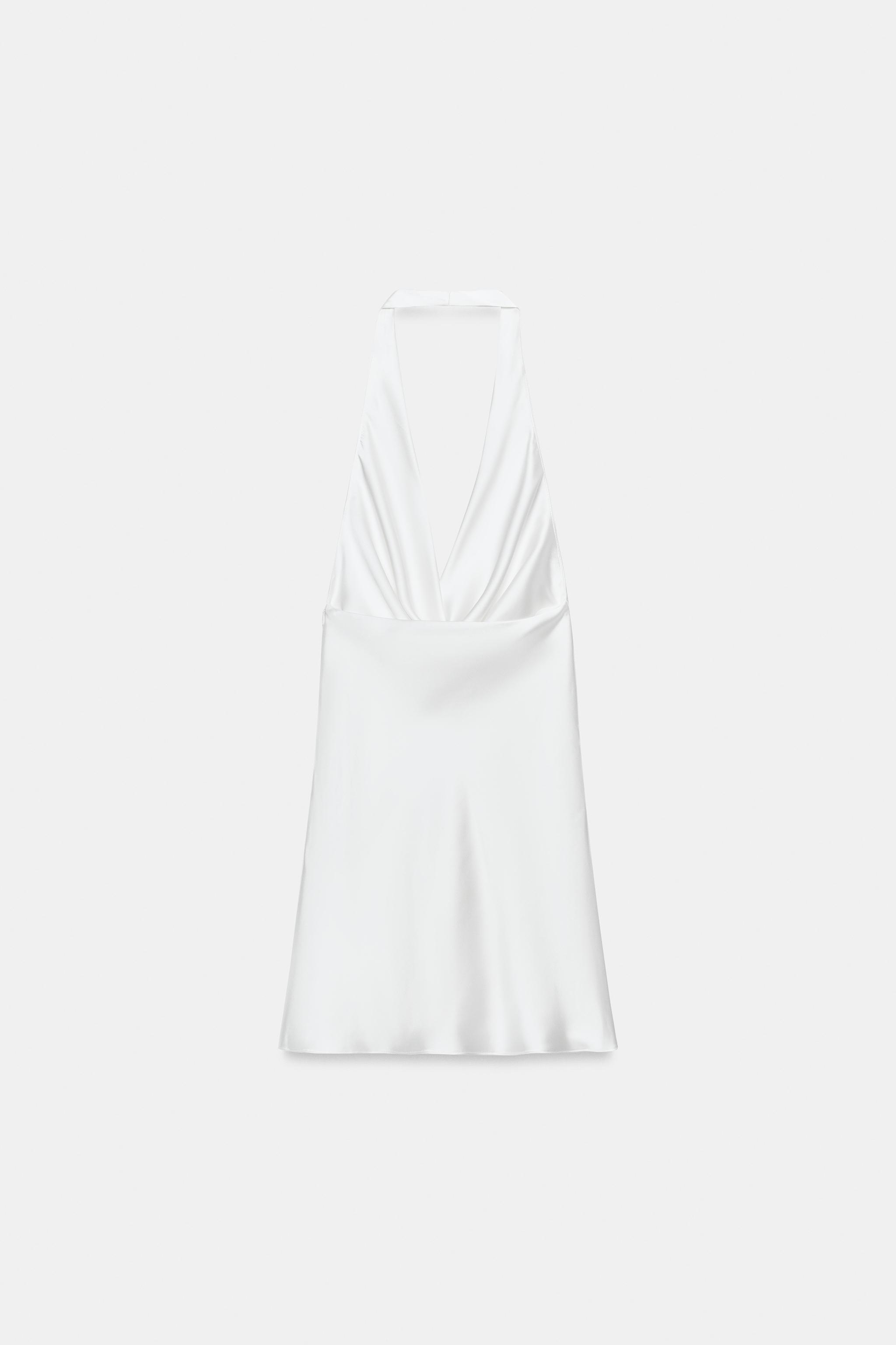 SATIN EFFECT SASH MINI DRESS