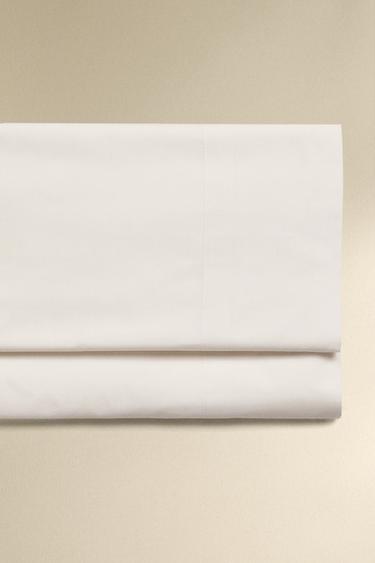 PERCALE COTTON FLAT SHEET (200 THREAD COUNT) - White by Zara