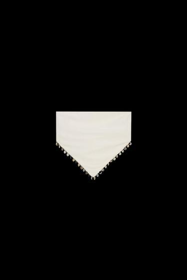 BEADED BANDEAU TOP - Beige by Zara - Image 0