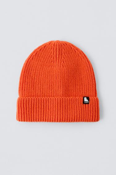 BONNET EN MAILLE AVEC LAINE SKI - Orange de Zara - Image 2