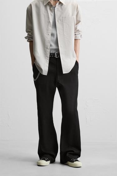 PANTALONI FLARE FIT - Nero di Zara