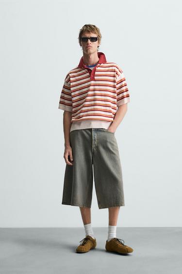 POLO PUNTO RAYAS TEXTURA - Multicolor de Zara - Imagen 0