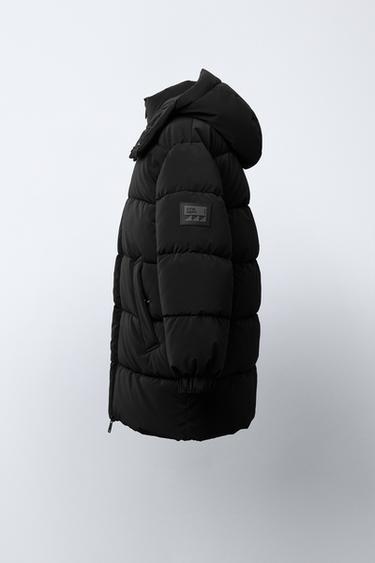MANTEAU LONG MATELASSÉ ÉTIQUETTE - Noir de Zara - Image 2