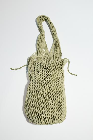 Zara WOVEN SHOPPER - Green