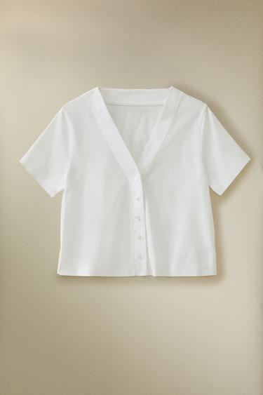COTTON SHIRT - White by Zara - Image 4