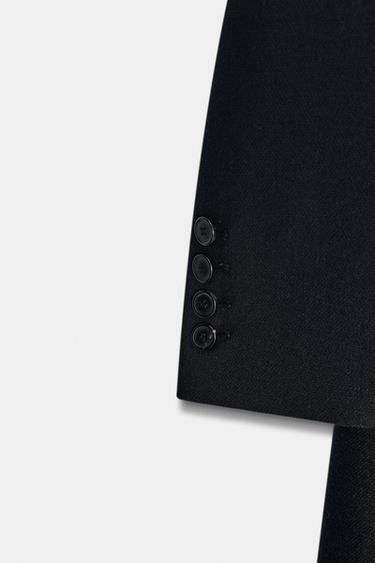 MANTEAU CINTRÉ À BOUTON ZW COLLECTION - Noir de Zara - Image 6