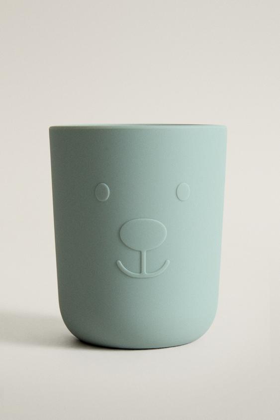 Zara KIDS' BEAR SILICONE GLASS - 藍色 - 圖片 0