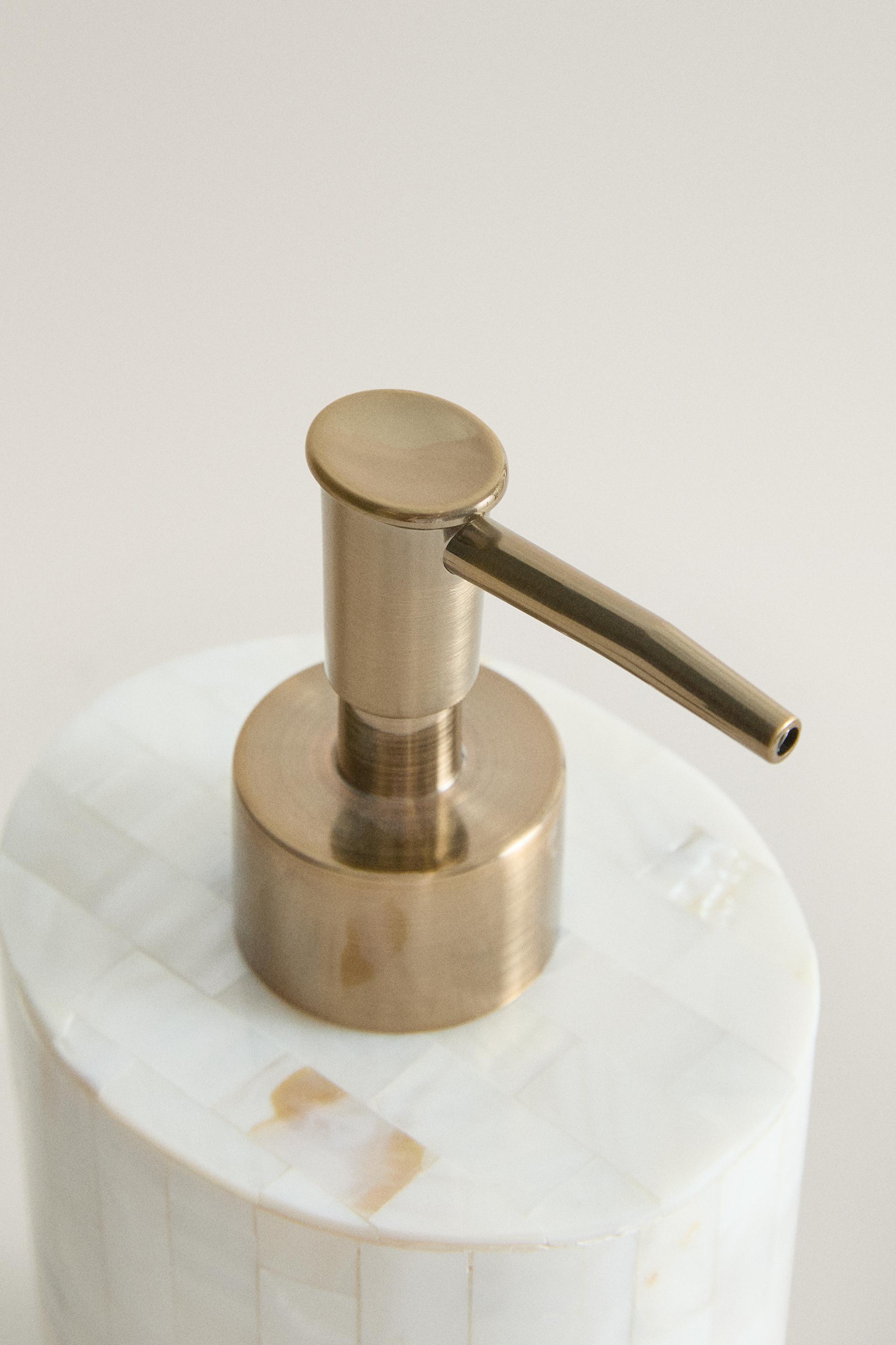 MOTHER-OF-PEARL SOAP DISPENSER