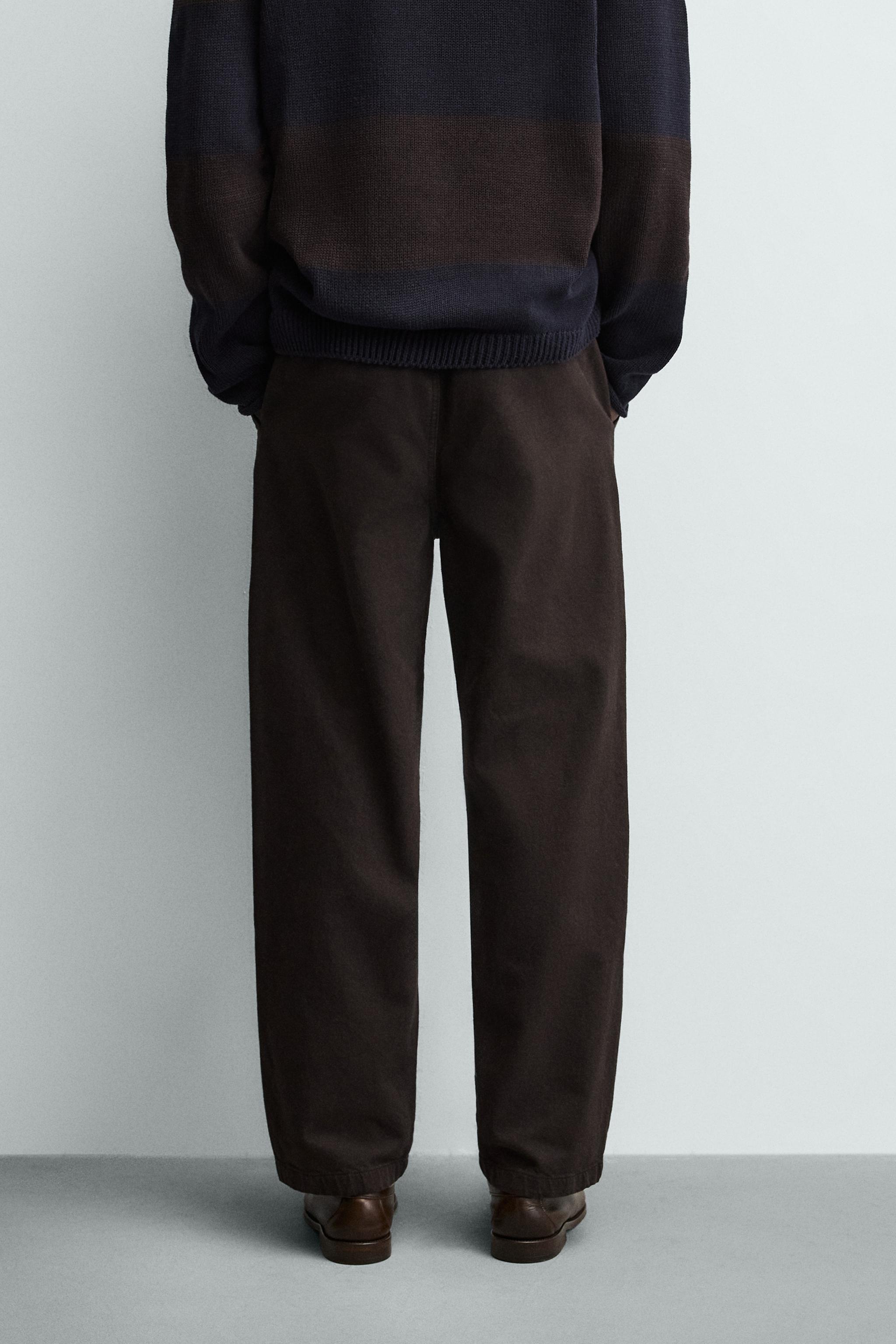 PANTALON STRAIGHT FIT À PLIS