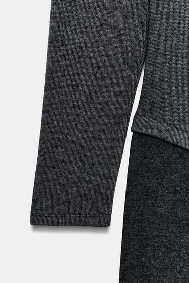 ROBE SOFT BIMATIÈRE - Gris chiné de Zara - Image 2