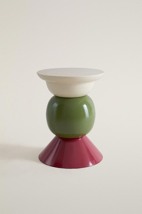 METAL SIDE TABLE WITH GEOMETRIC SHAPES - Multicoloured by Zara - Image 0