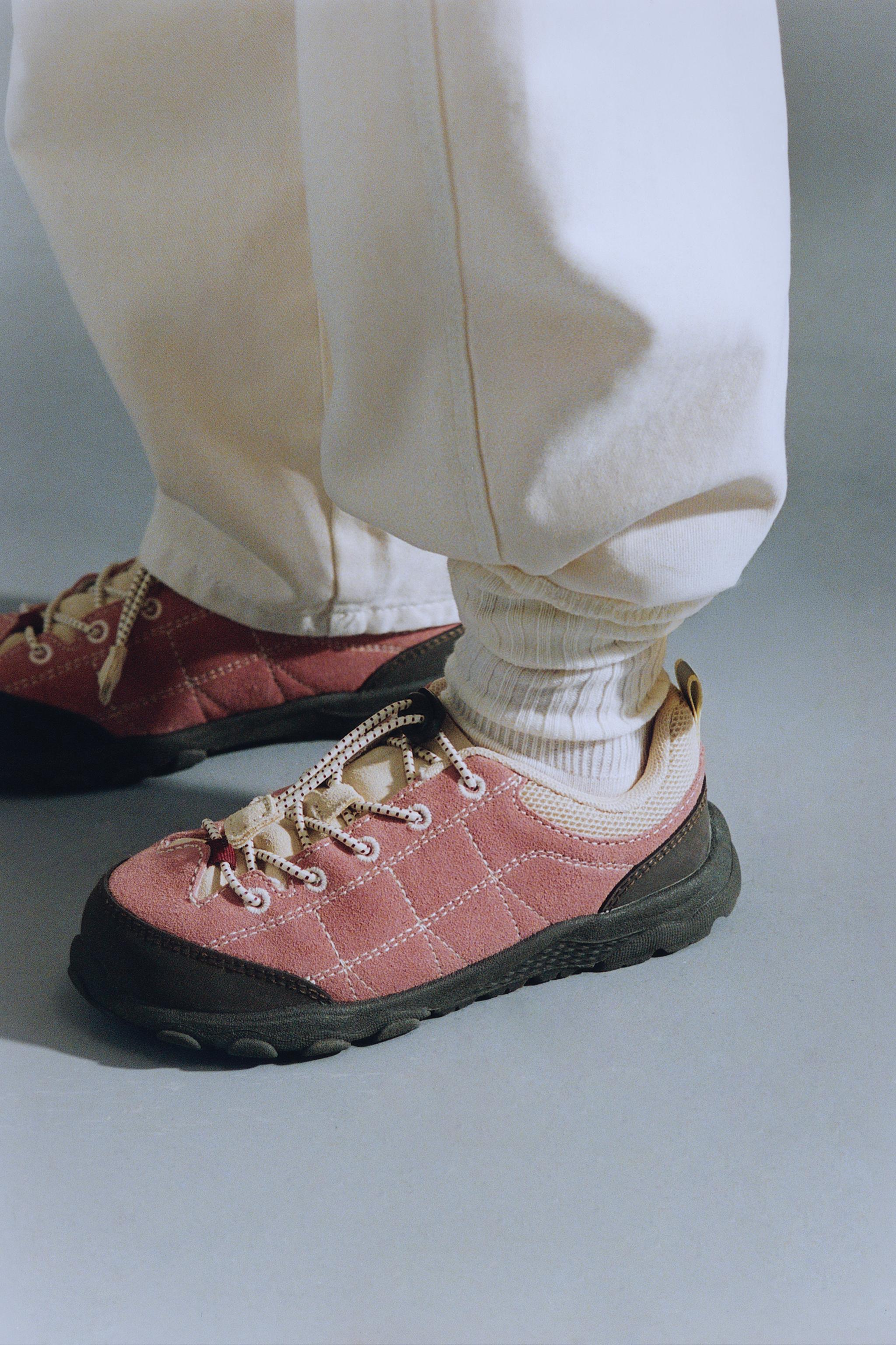 BAREFOOT LEATHER SNEAKERS — Pink