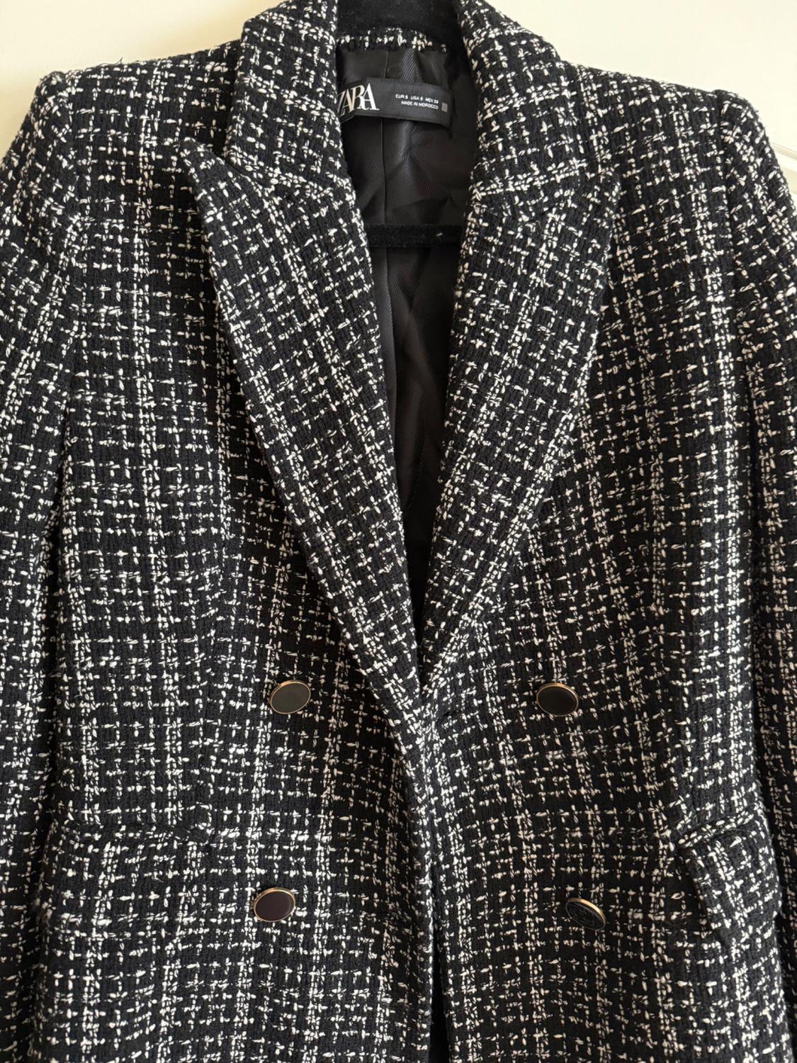 DOUBLE BREASTED TEXTURED WEAVE JACKET - Image 3