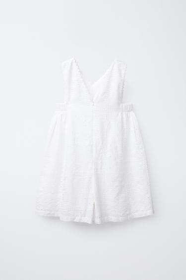 SWISS EMBROIDERY PLAYSUIT - Oyster-white by Zara - Image 1
