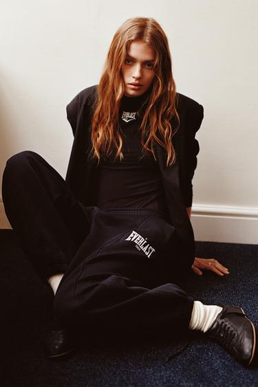 БРЮКИ BALLOON FIT С КОНТРАСТНЫМИ ДЕТАЛЯМИ — МОРСКОЙ СИНИЙ от Zara — изображение 0