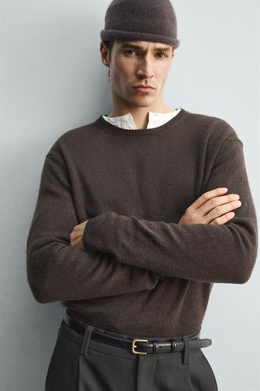 PULL MÉLANGE DE LAINE ÉDITION LIMITÉE - Marron de Zara - Image 5