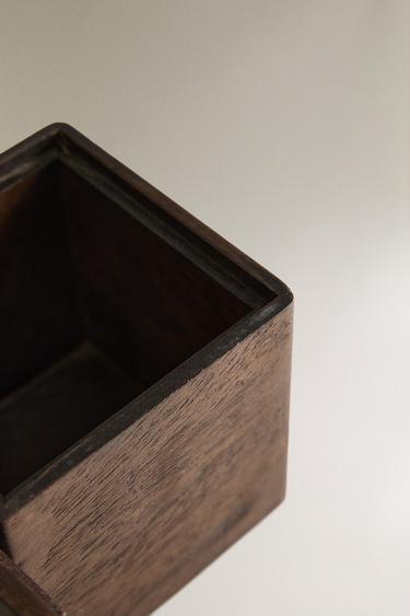 SMALL WOODEN BOX WITH LID - Dark brown by Zara - Image 2